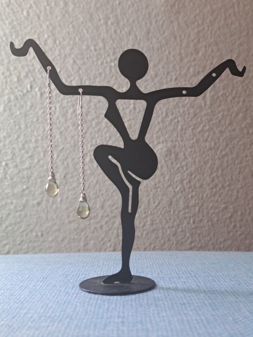 ✨ Genuine Smoky Topaz Earrings | Sterling Silver Chain Drops | Fine Jewelry